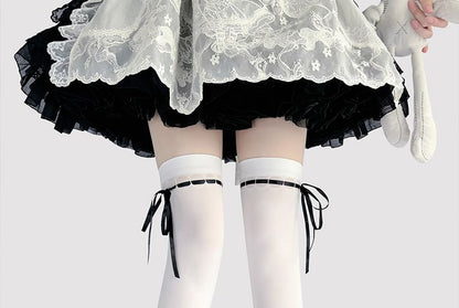 Over-The-Knee Bow Socks