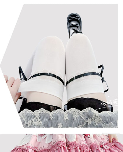 Over-The-Knee Bow Socks