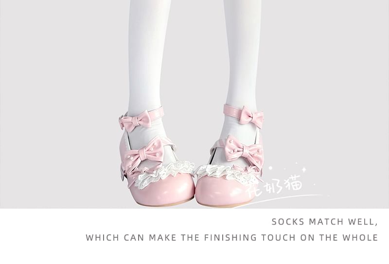 Over-The-Knee Bow Socks