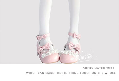 Over-The-Knee Bow Socks