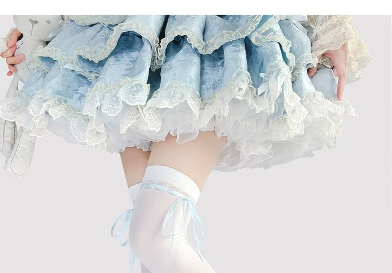 Over-The-Knee Bow Socks