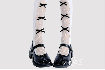 Bow Mid-Calf Socks Cutout