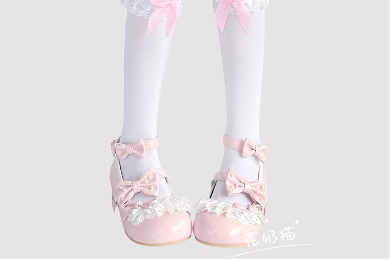 Designs) (Various Bow Trim Socks Lace