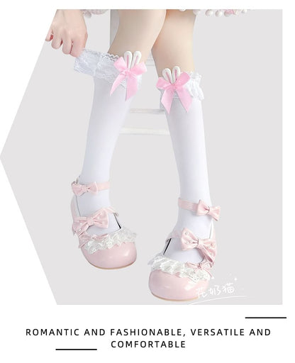 Designs) (Various Bow Trim Socks Lace