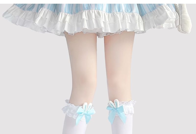 Designs) (Various Bow Trim Socks Lace