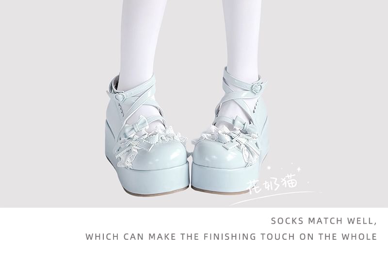 Designs) (Various Bow Trim Socks Lace