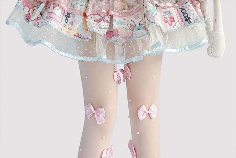 Sheer Bow Tights