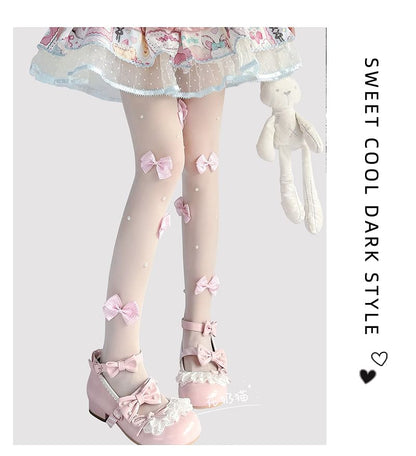 Sheer Bow Tights