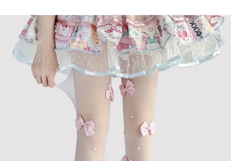 Sheer Bow Tights