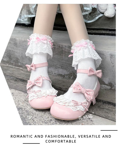 Socks Trim Bow Lace