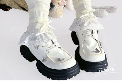 Leg Warmers Trim Lace Bow