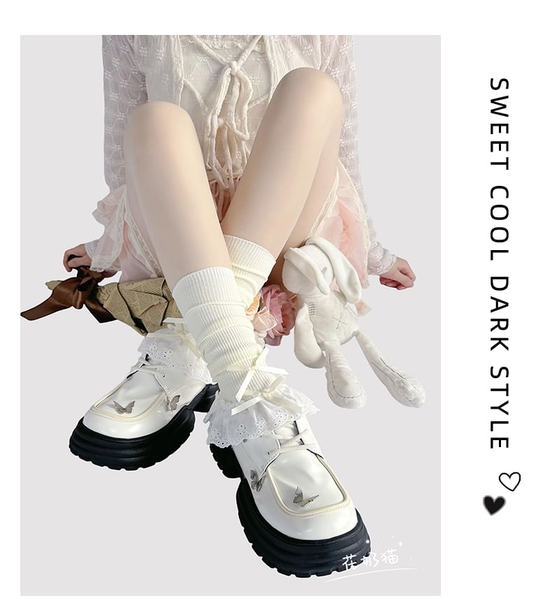Leg Warmers Trim Lace Bow