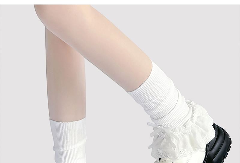 Leg Warmers Trim Lace Bow