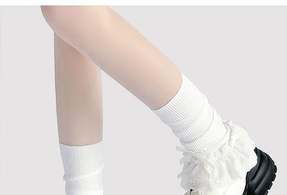 Leg Warmers Trim Lace Bow