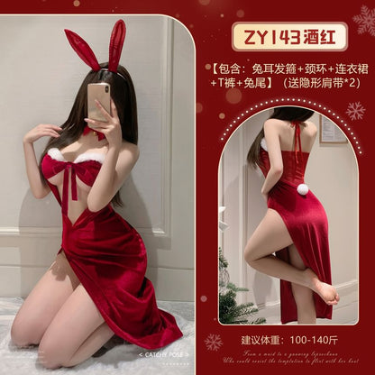 Christmas Rabbit Girl Lingerie Costume Set