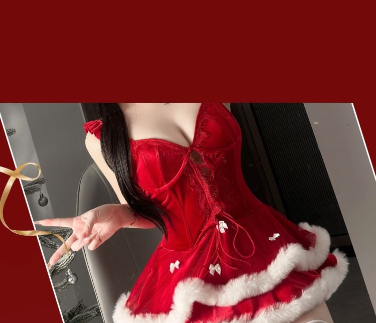 Christmas Girl Lingerie Costume Set