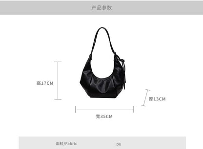 Panel Faux Leather Shoulder Bag