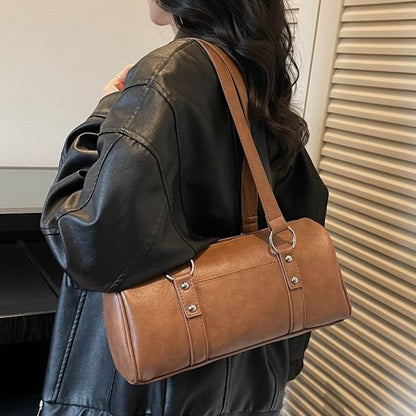 Faux Leather Shoulder Bag