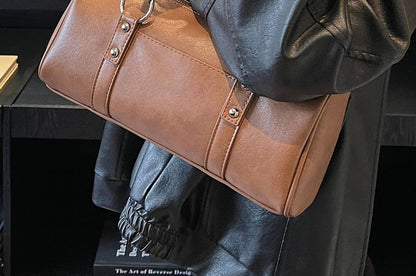 Faux Leather Shoulder Bag