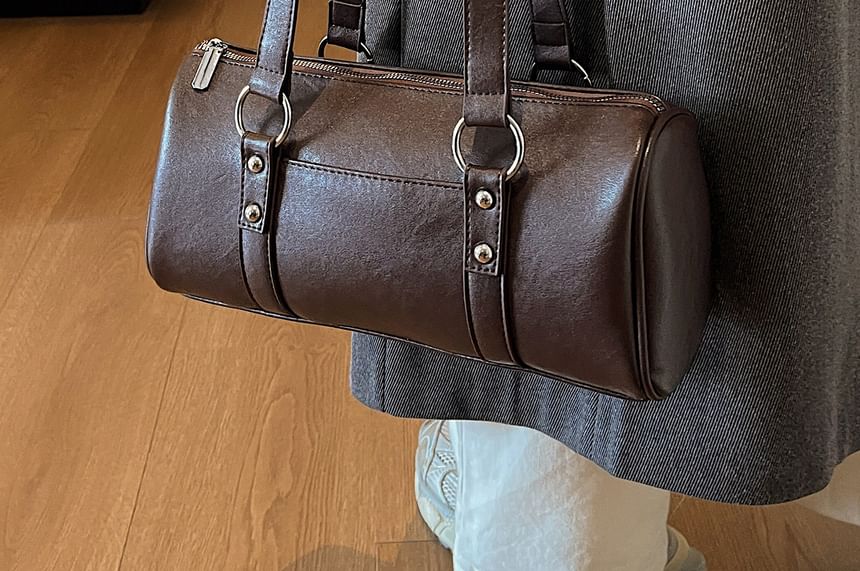 Faux Leather Shoulder Bag