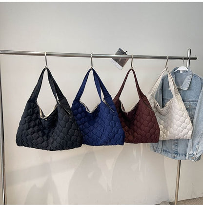 Quilted Plain Shoulder Bag