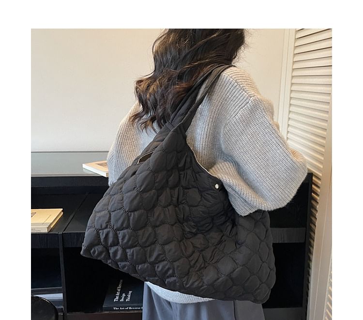 Quilted Plain Shoulder Bag