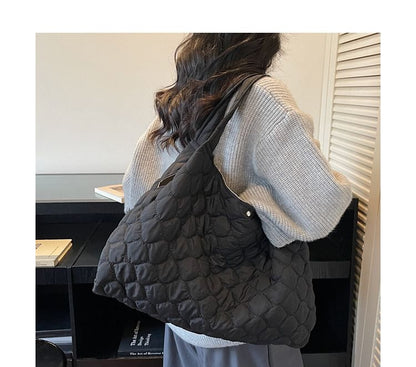 Quilted Plain Shoulder Bag