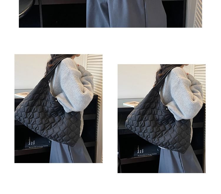 Quilted Plain Shoulder Bag