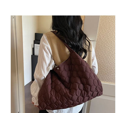 Quilted Plain Shoulder Bag