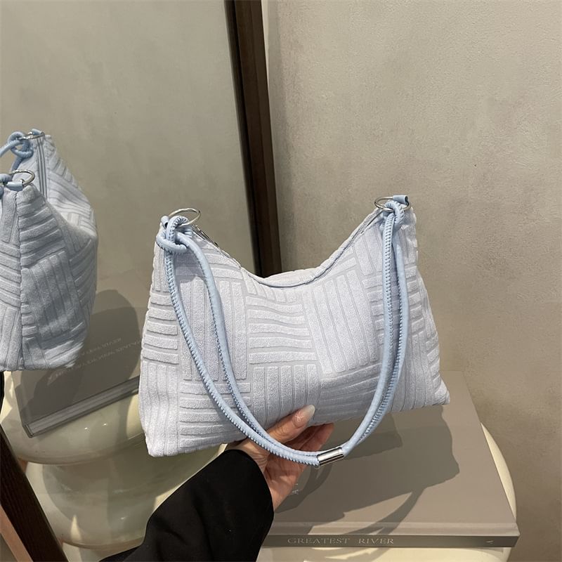 Plain Textured Shoulder Bag