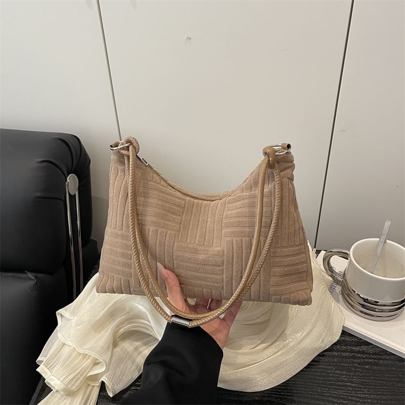 Plain Textured Shoulder Bag