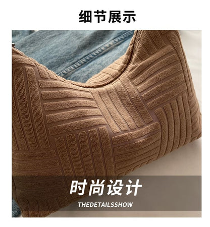 Plain Textured Shoulder Bag
