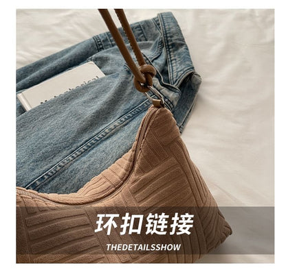 Plain Textured Shoulder Bag