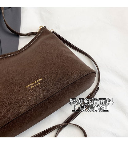 Faux Leather Crossbody Shoulder Bag