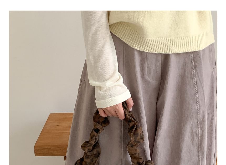 Leopard Print Drawstring Fabric Shoulder Bag