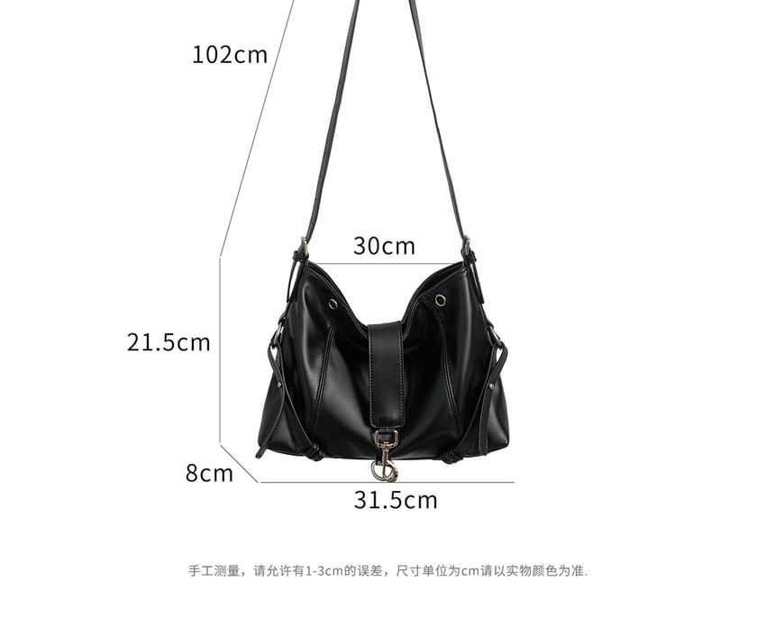 Buckle Panel Crossbody Shoulder Bag