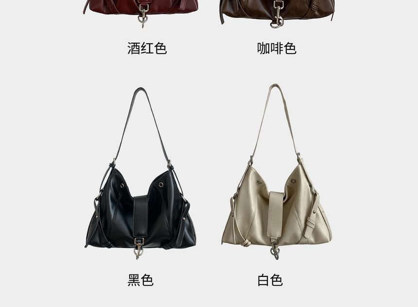 Buckle Panel Crossbody Shoulder Bag