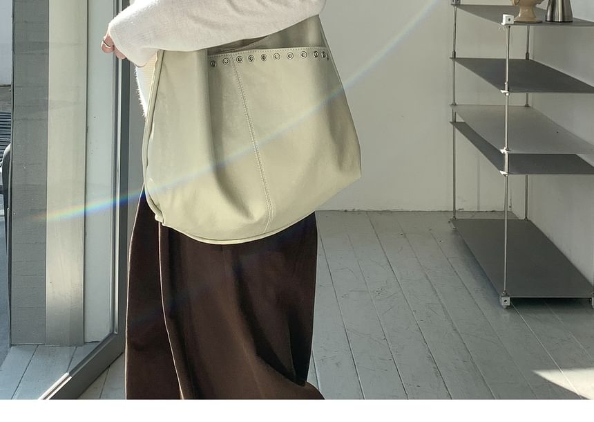 Grommet Panel Shoulder Bag