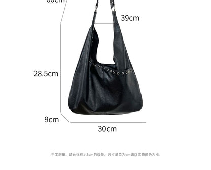 Grommet Panel Shoulder Bag
