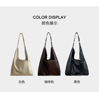Grommet Panel Shoulder Bag