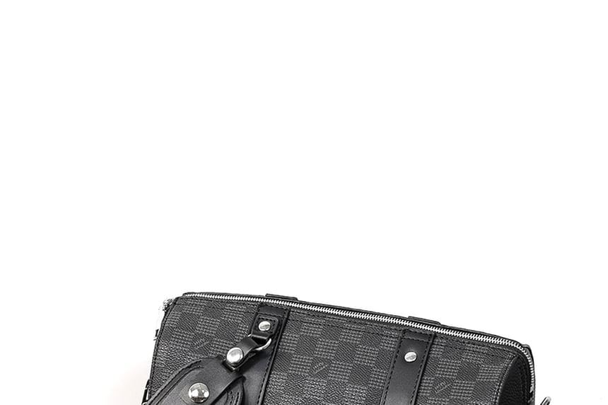 Faux Leather Plain Crossbody Bag