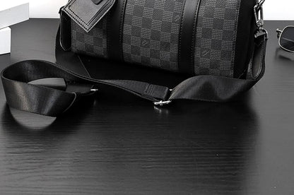 Faux Leather Plain Crossbody Bag
