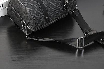 Faux Leather Plain Crossbody Bag