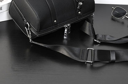 Faux Leather Plain Crossbody Bag