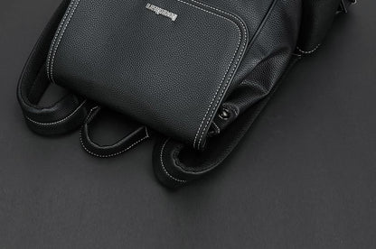 Faux Leather Flap Backpack