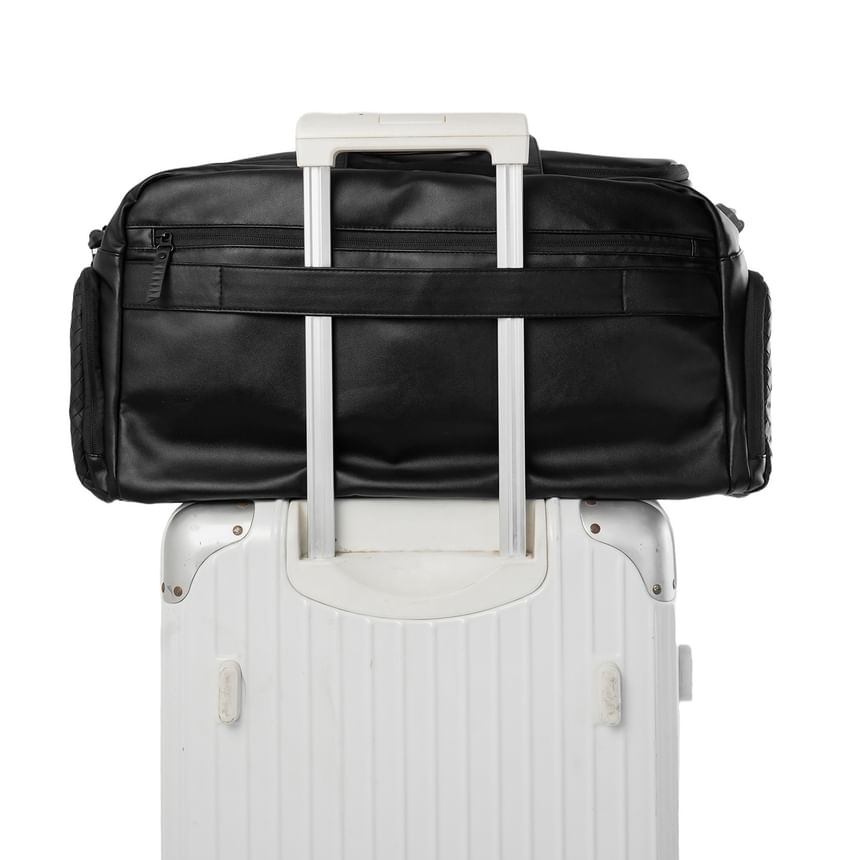 Faux Leather Duffel Bag