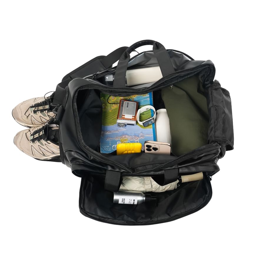 Faux Leather Duffel Bag