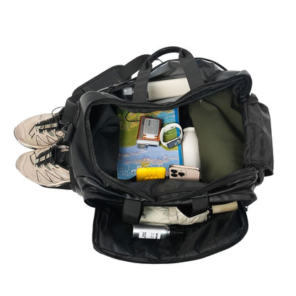 Faux Leather Duffel Bag