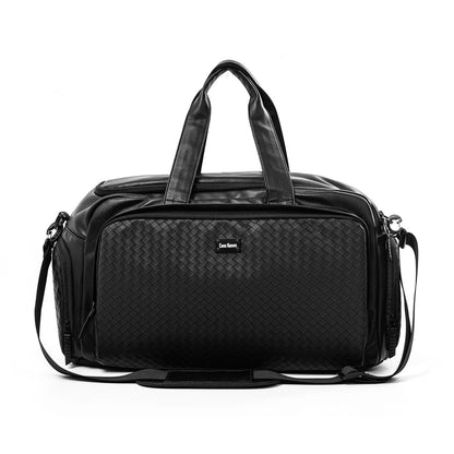Faux Leather Duffel Bag