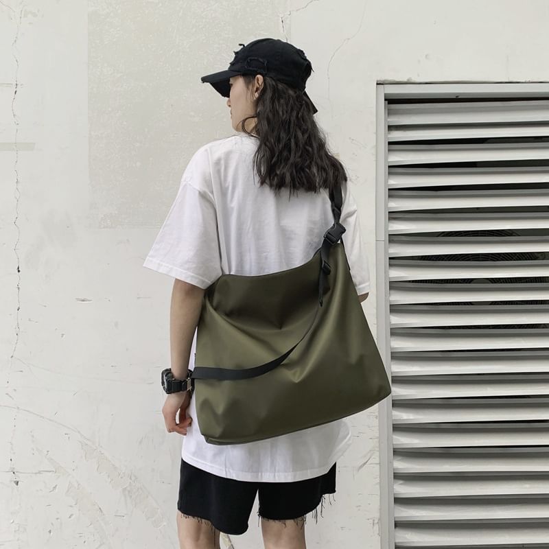 Plain Fabric Crossbody Bag